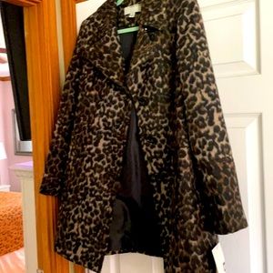 New with tag leopard trench dress coat